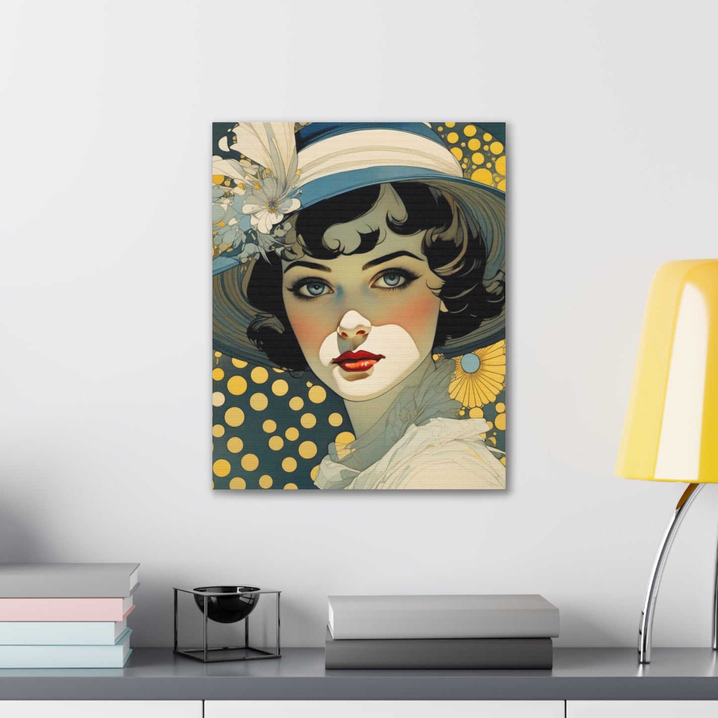 Art Nouveau Woman Portrait - Canvas Stretched