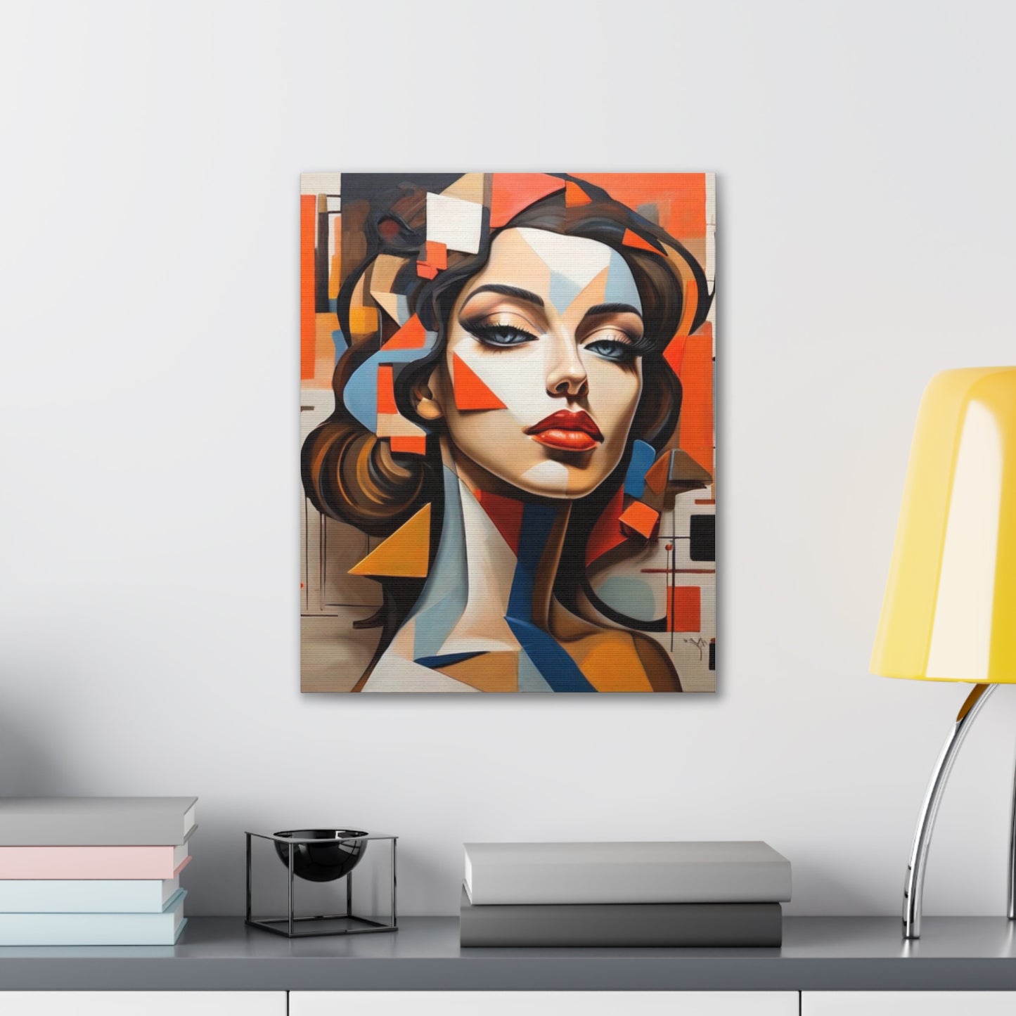 Abstract Woman Portrait Stare - Canvas Stretched