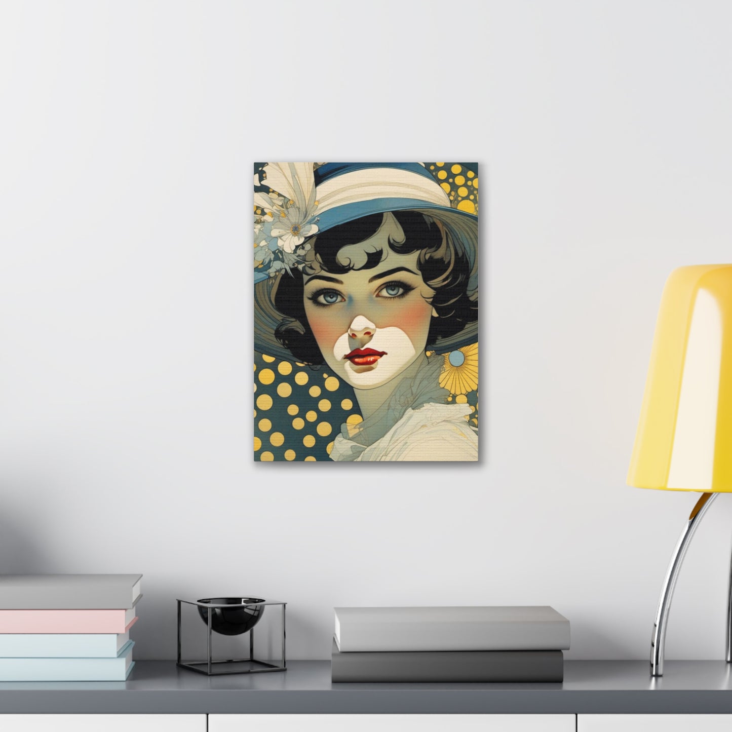 Art Nouveau Woman Portrait - Canvas Stretched