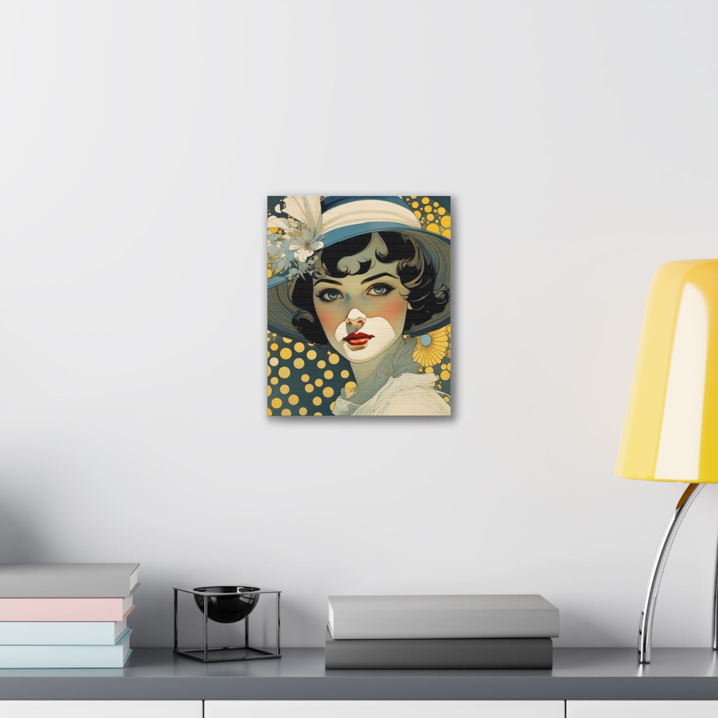 Art Nouveau Woman Portrait - Canvas Stretched