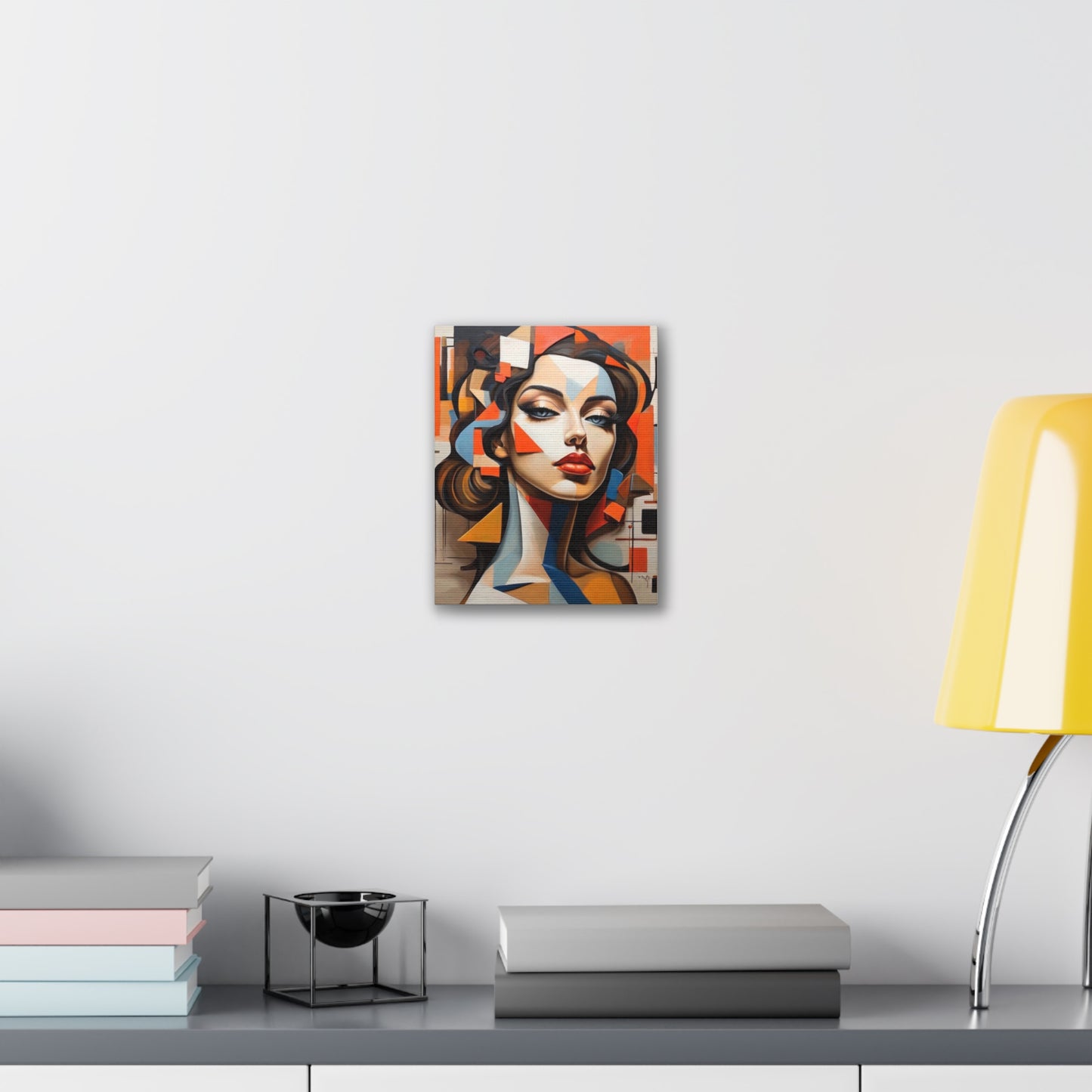 Abstract Woman Portrait Stare - Canvas Stretched