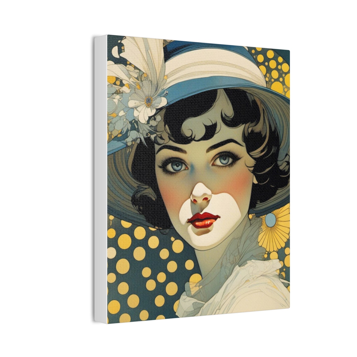 Art Nouveau Woman Portrait - Canvas Stretched