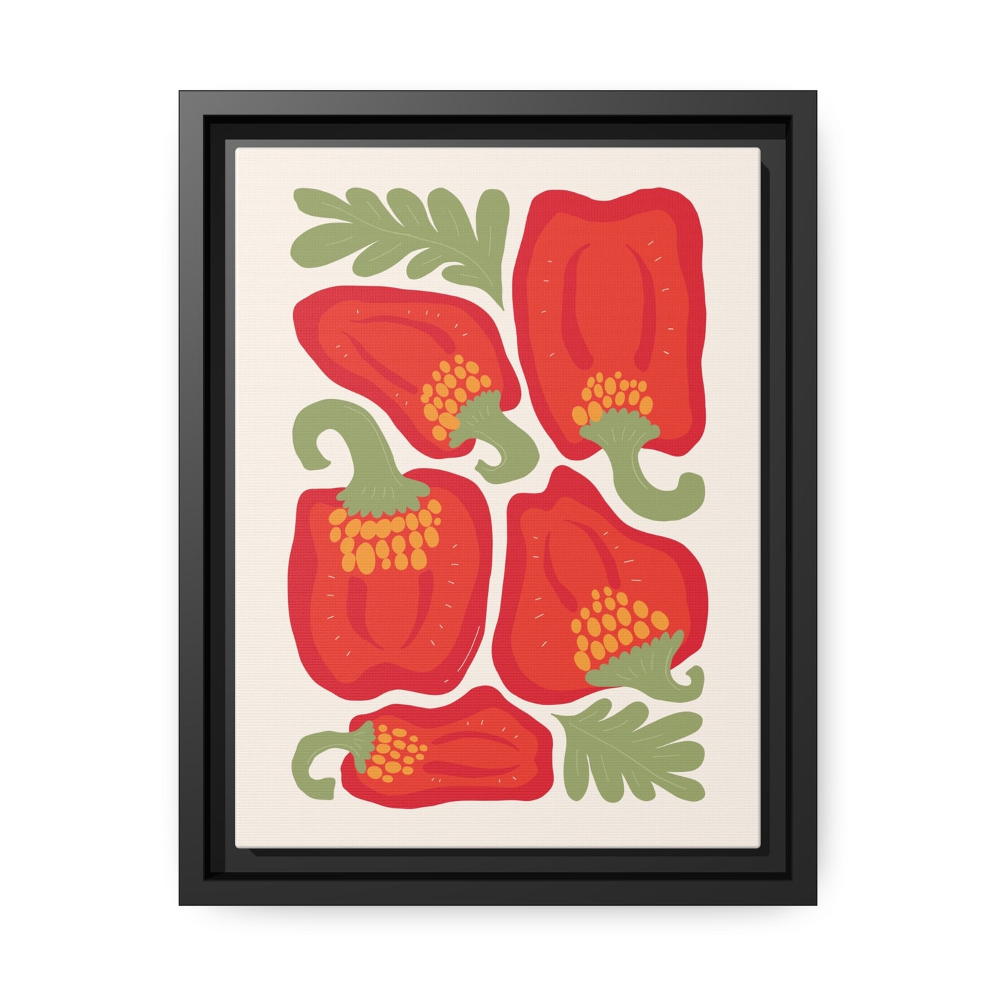 Kitchen Decor - Red Peppers Wall Art - Boho