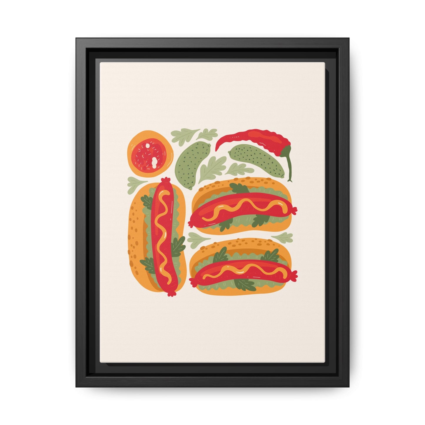 Kitchen Decor - Hot Dogs Wall Art