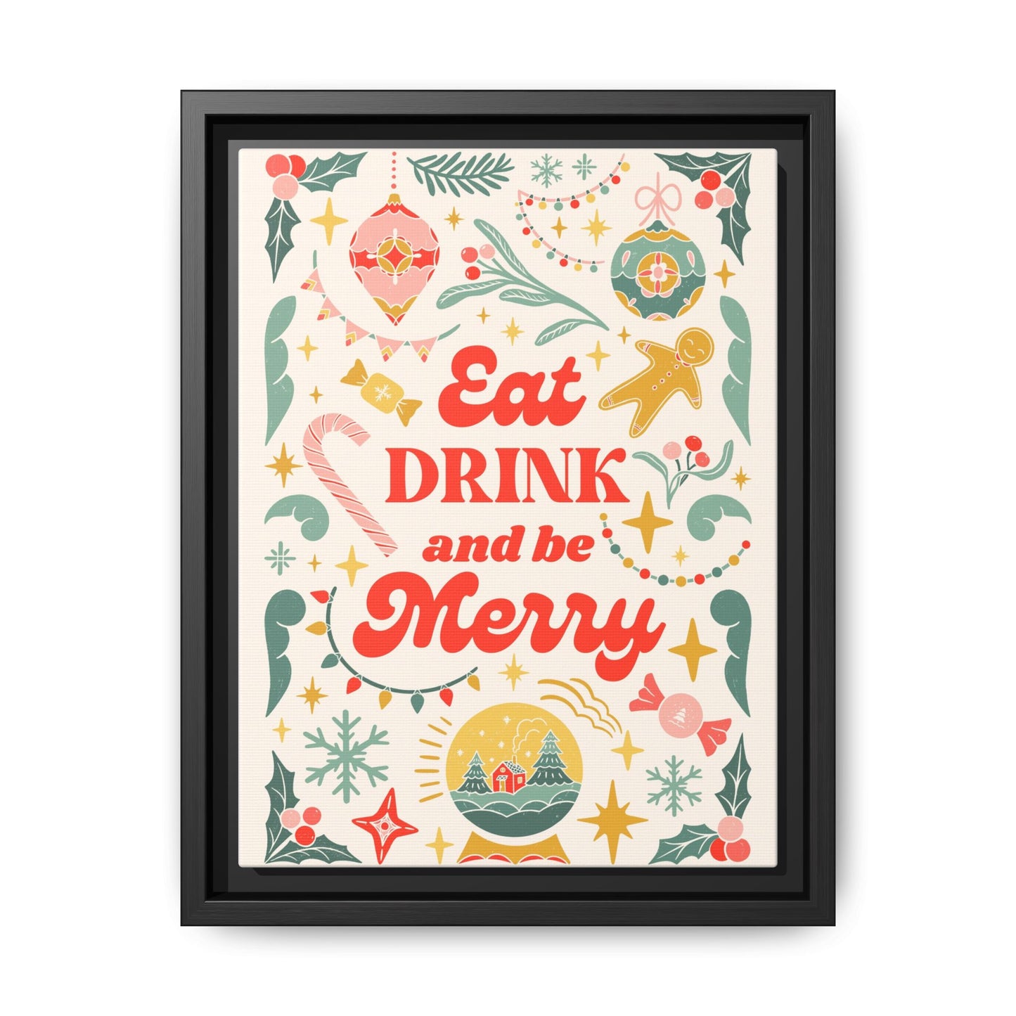 Bar and Kitchen Decor - Eat Drink and Be Merry Wall Art