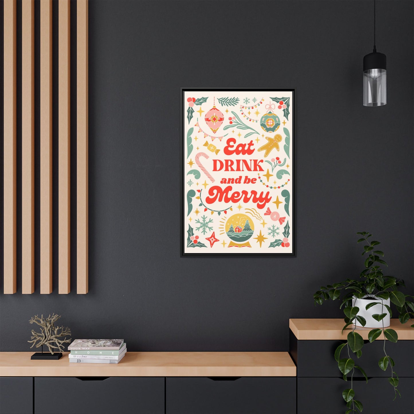 Bar and Kitchen Decor - Eat Drink and Be Merry Wall Art