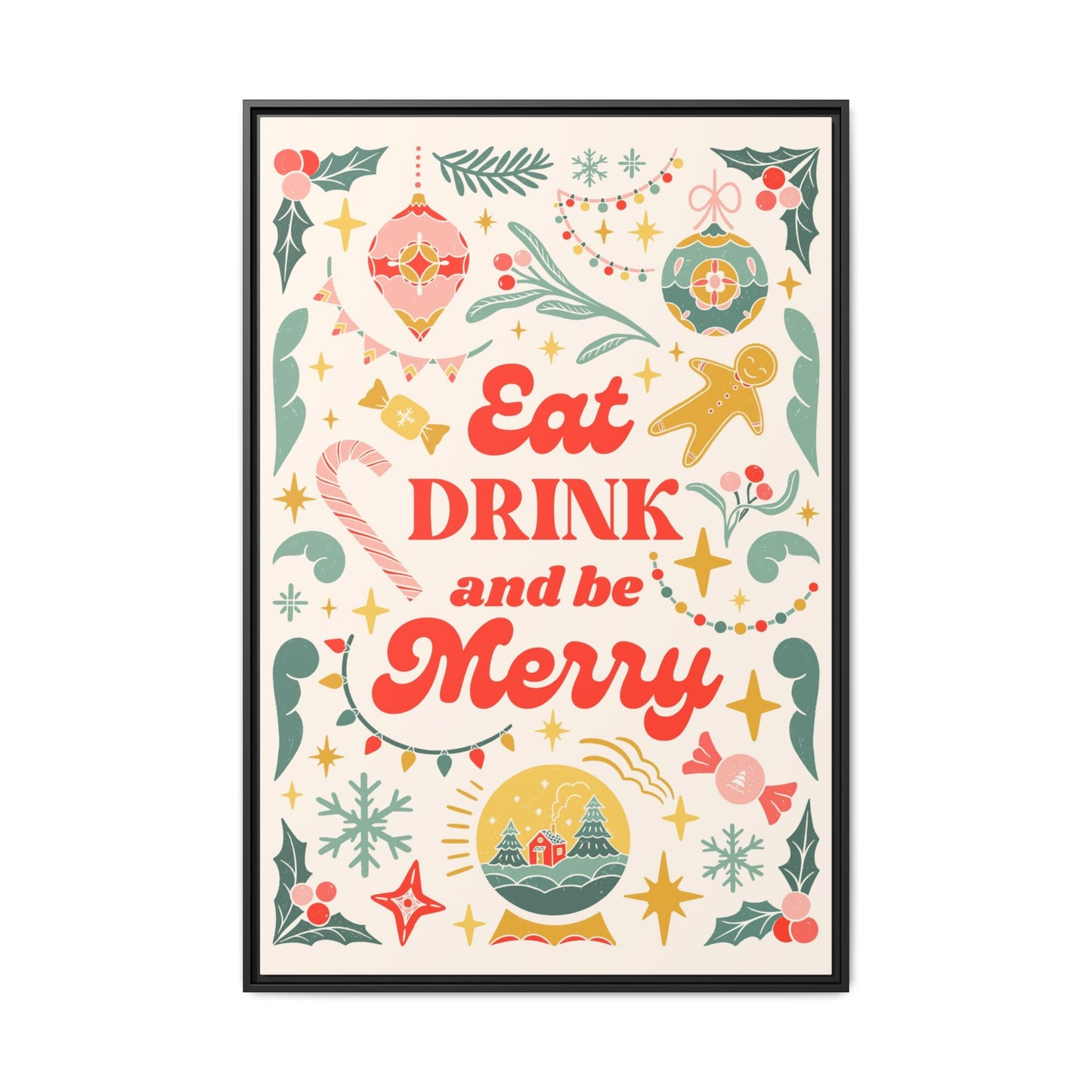 Bar and Kitchen Decor - Eat Drink and Be Merry Wall Art