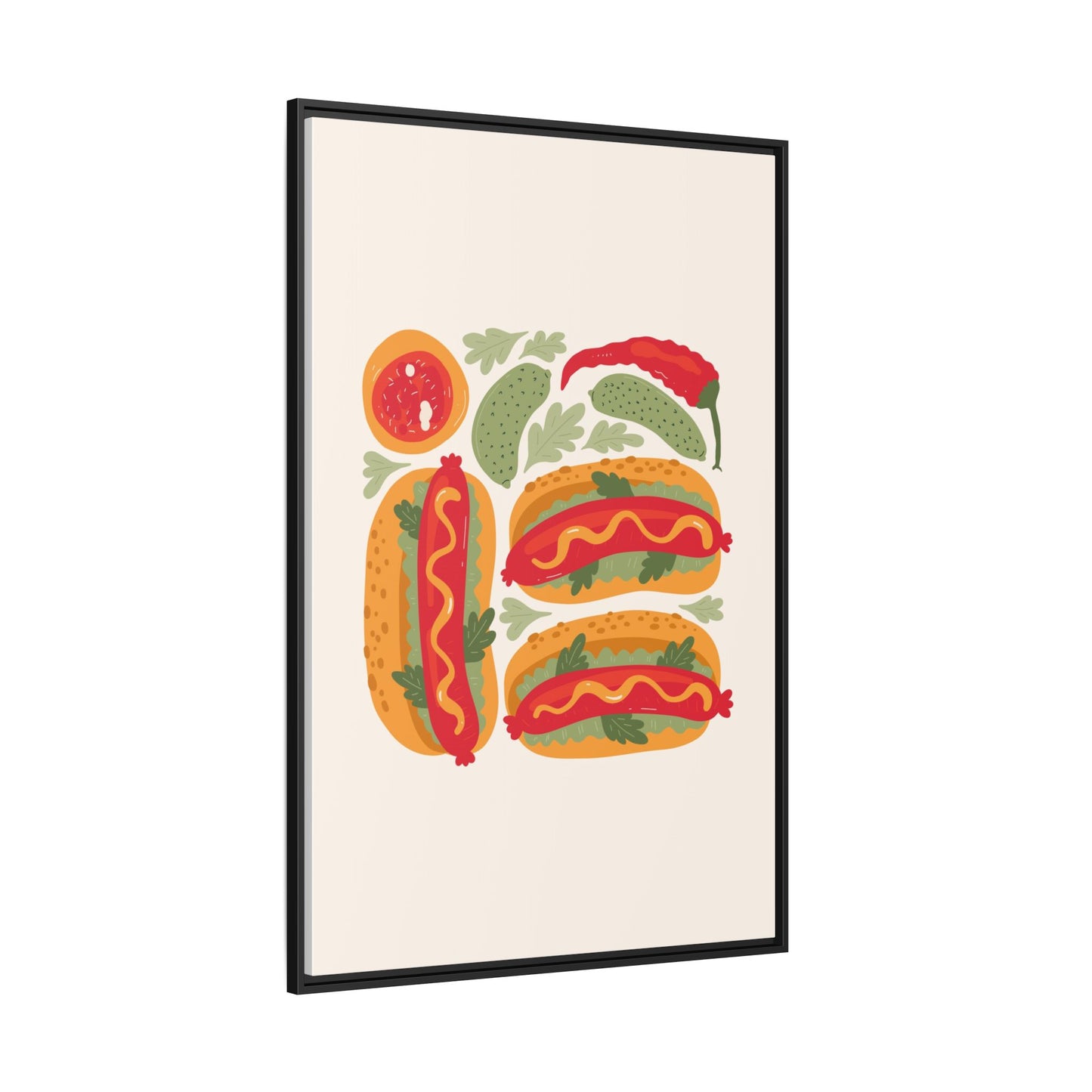 Kitchen Decor - Hot Dogs Wall Art