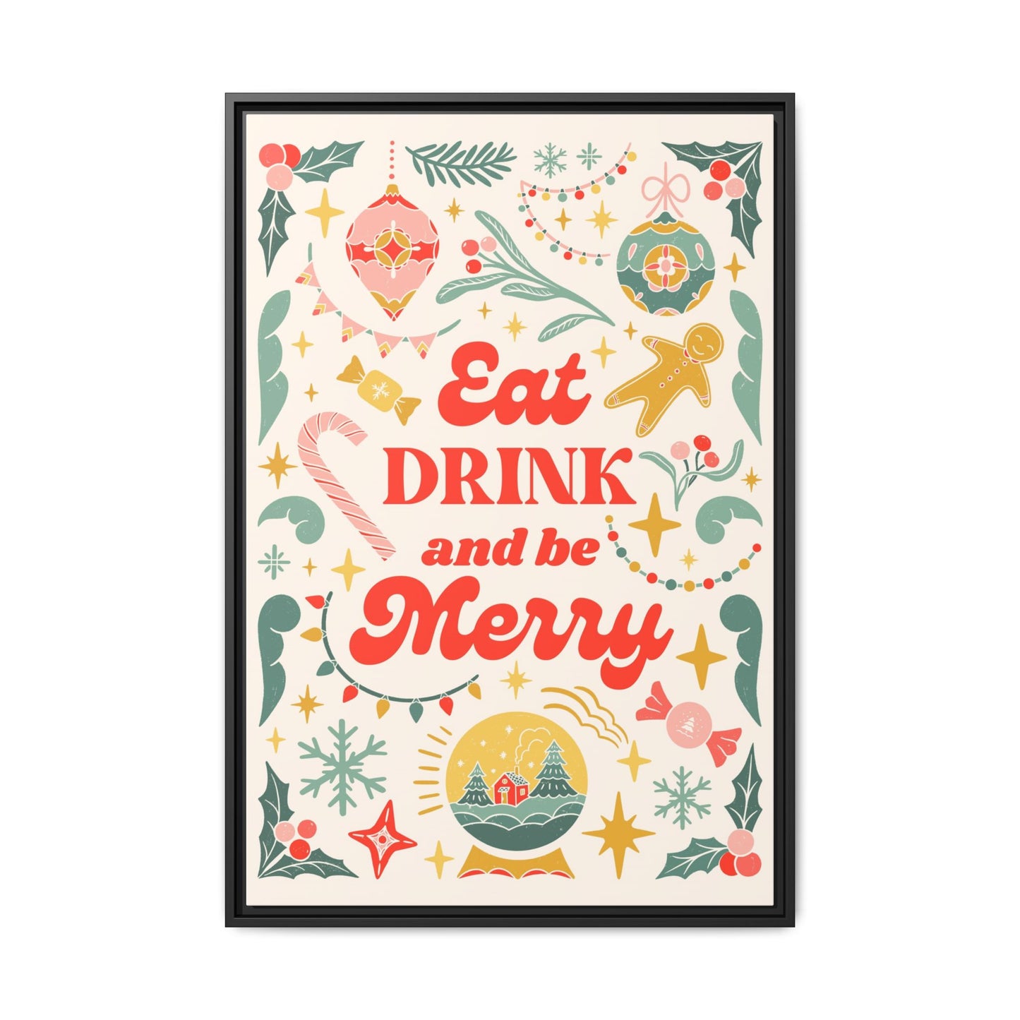 Bar and Kitchen Decor - Eat Drink and Be Merry Wall Art