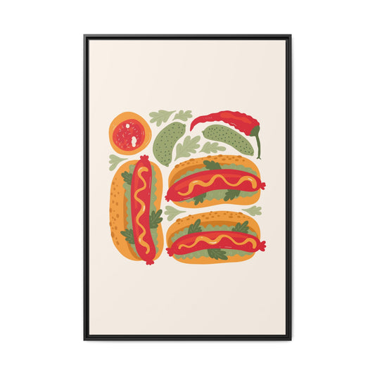 Kitchen Decor - Hot Dogs Wall Art