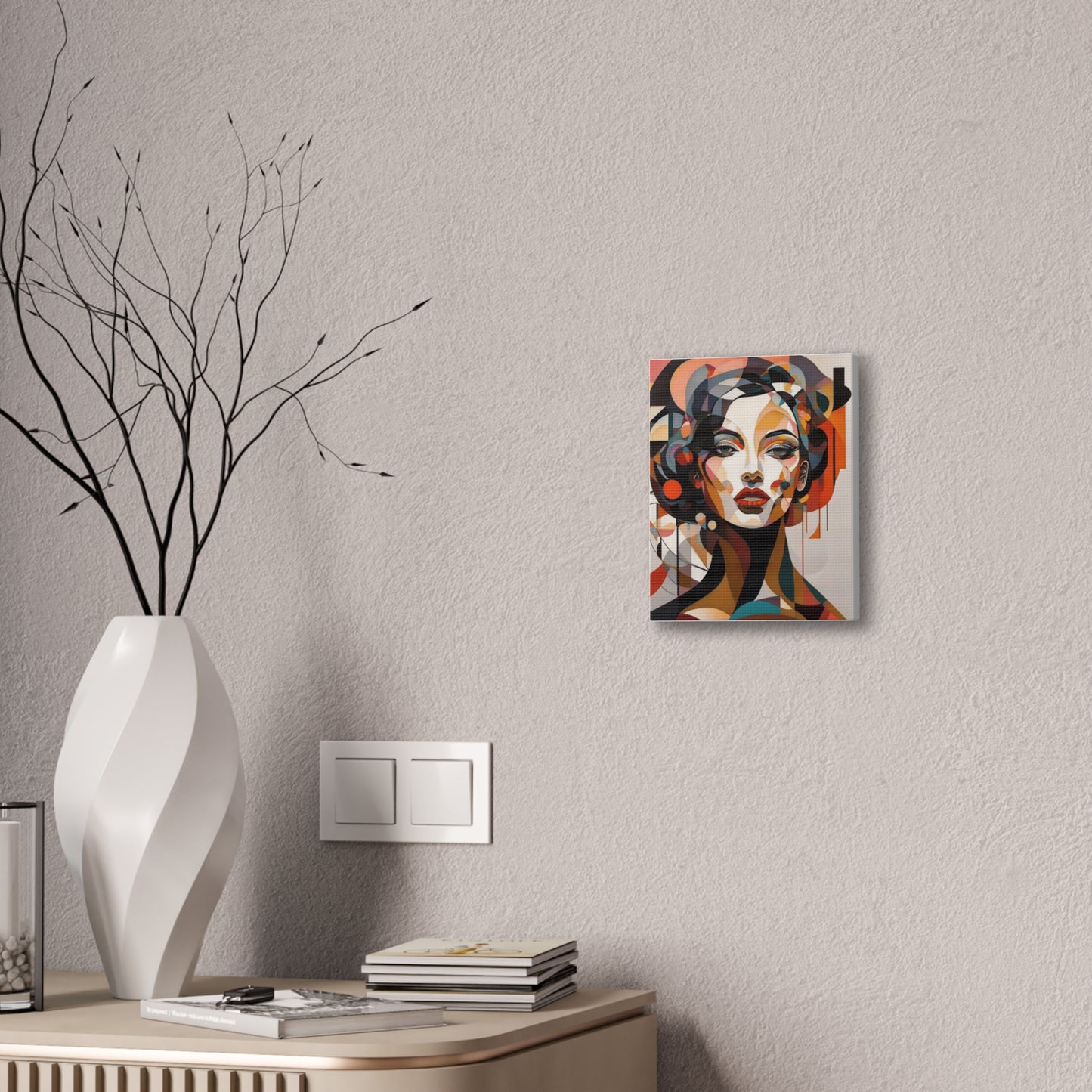 Abstract Woman Portrait Provocative - Canvas Stretched