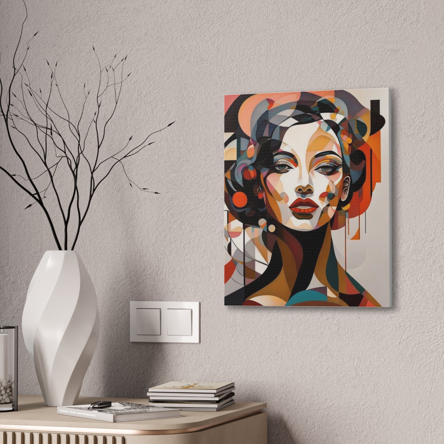 Abstract Woman Portrait Provocative - Canvas Stretched