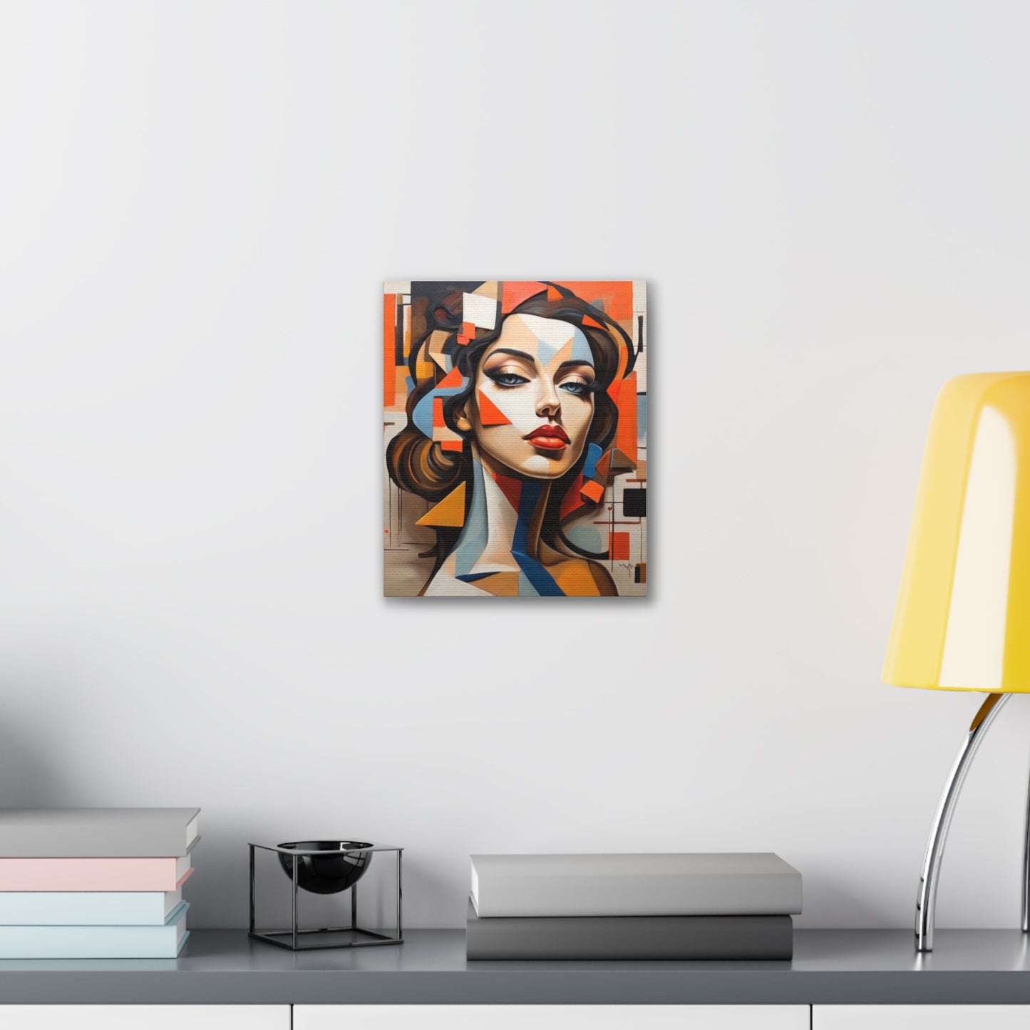 Abstract Woman Portrait Stare - Canvas Stretched