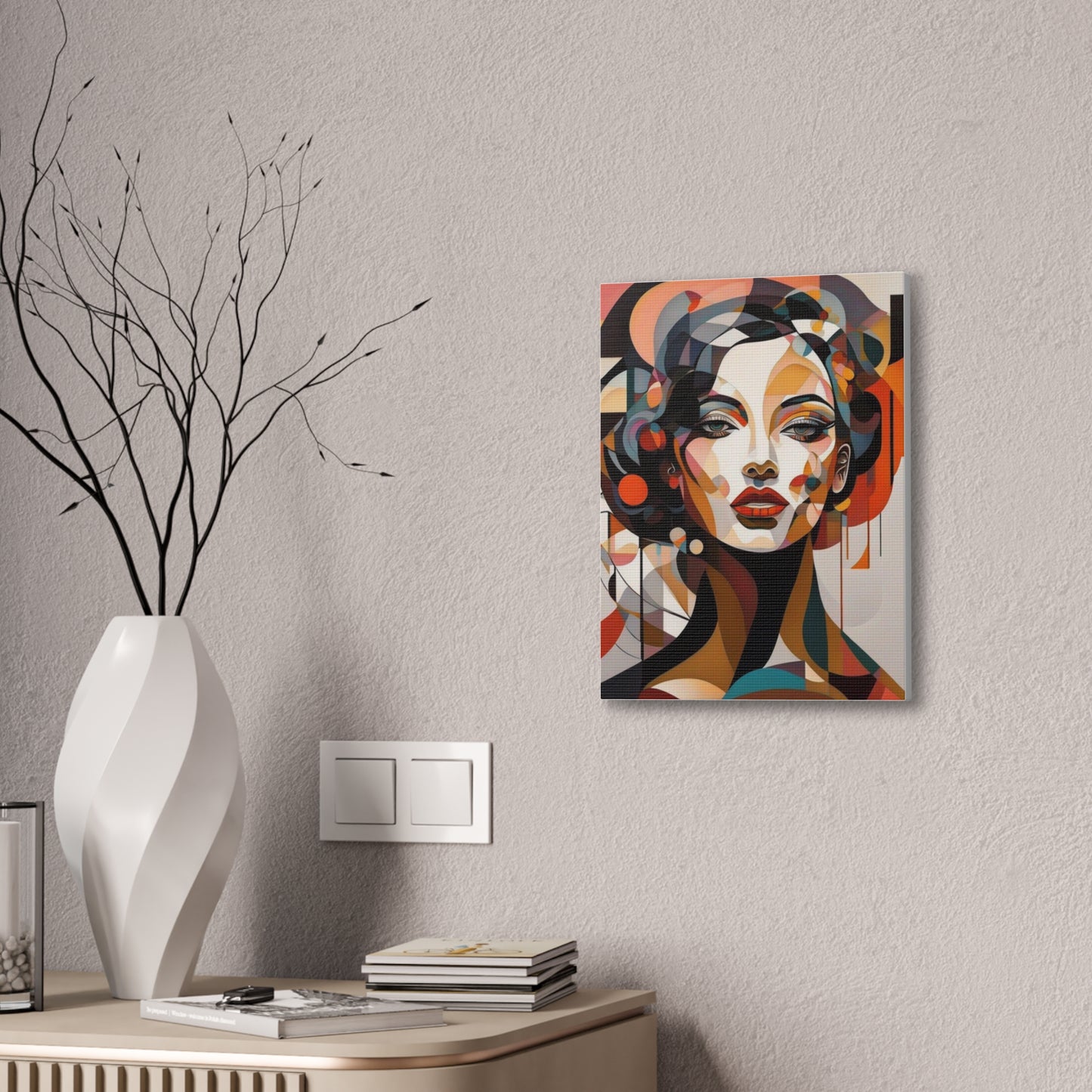 Abstract Woman Portrait Provocative - Canvas Stretched