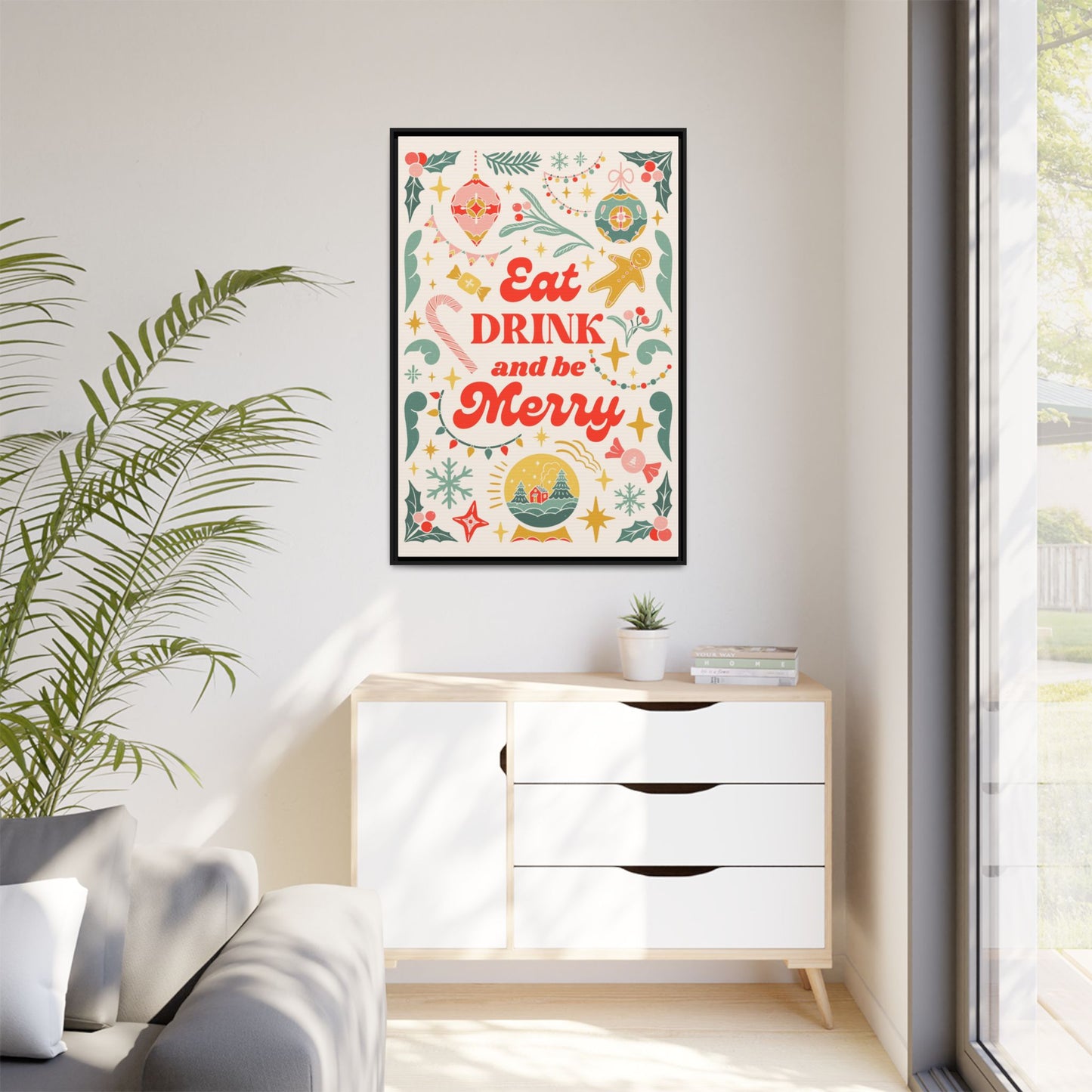 Bar and Kitchen Decor - Eat Drink and Be Merry Wall Art