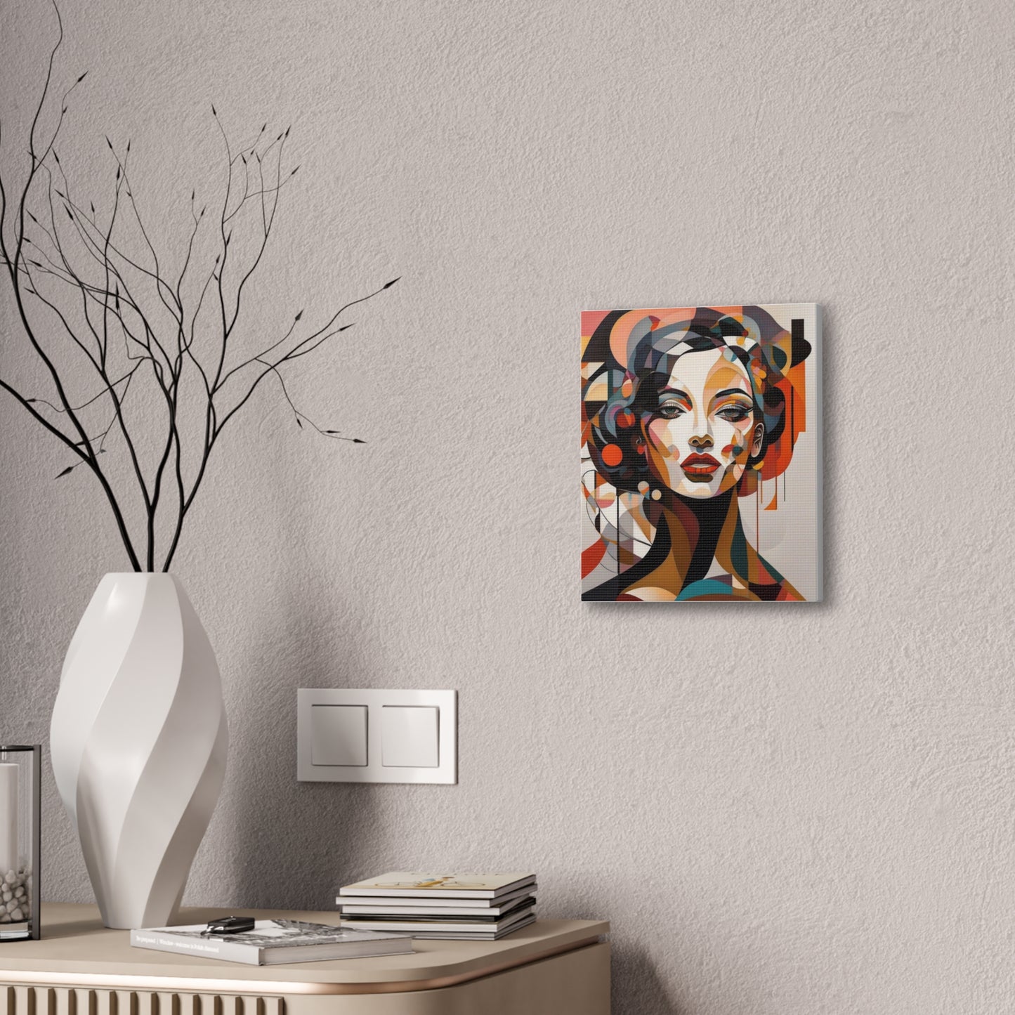 Abstract Woman Portrait Provocative - Canvas Stretched