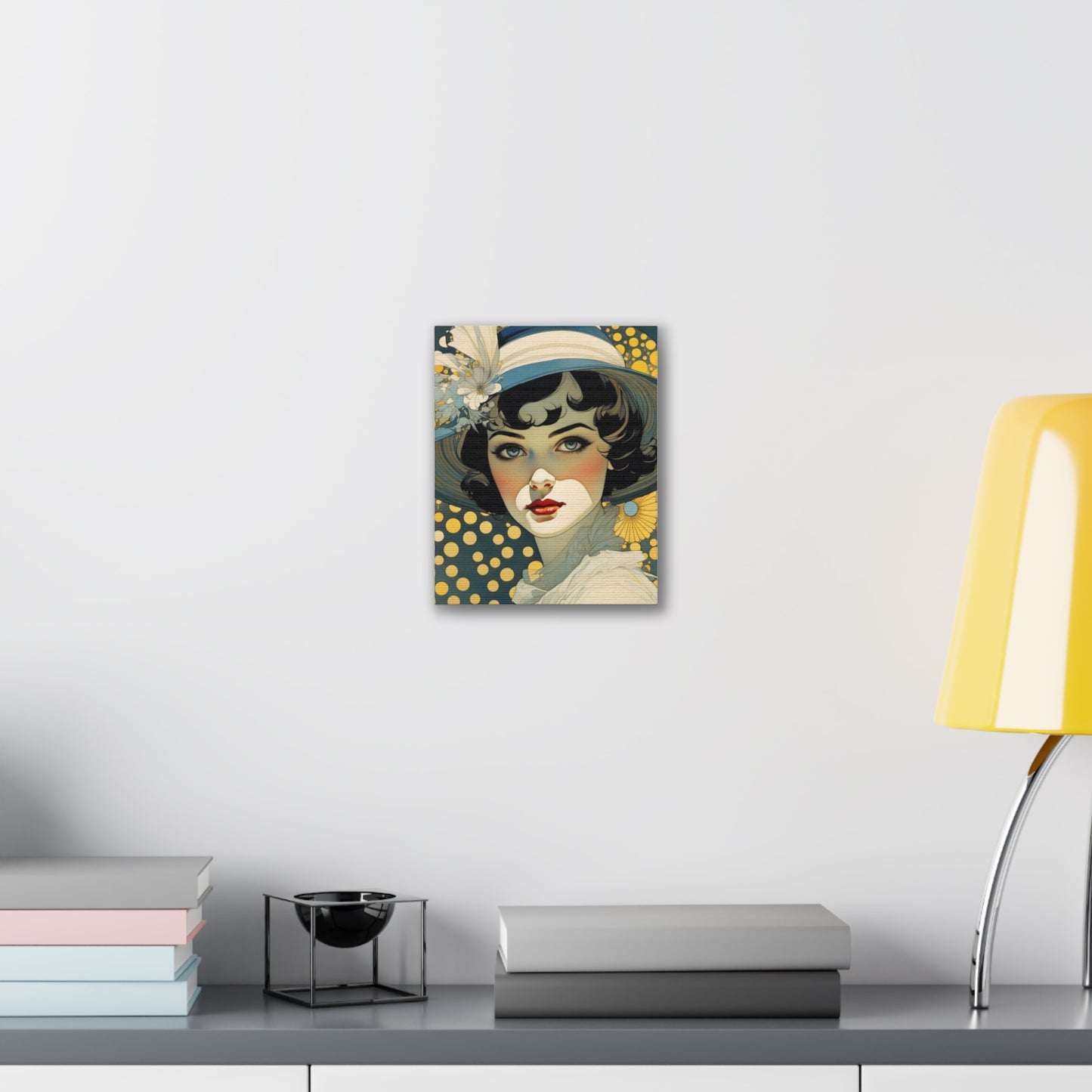 Art Nouveau Woman Portrait - Canvas Stretched