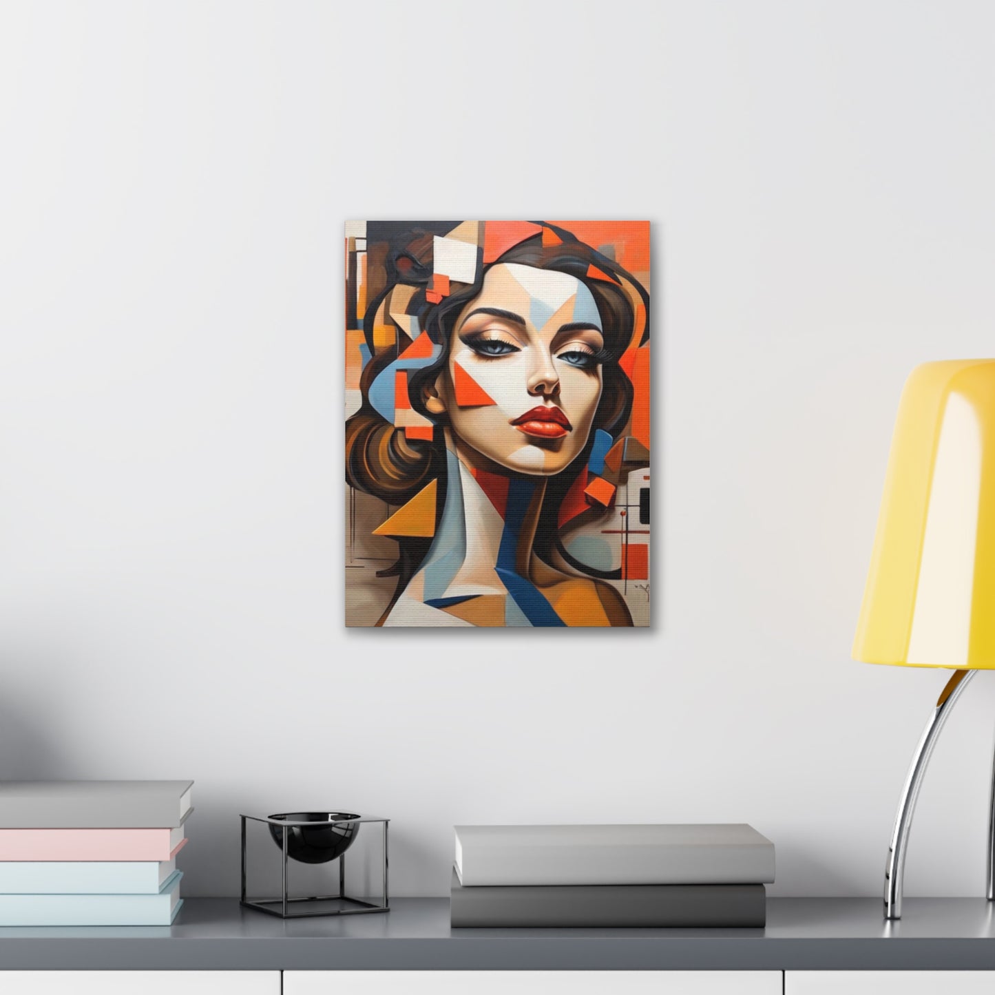 Abstract Woman Portrait Stare - Canvas Stretched