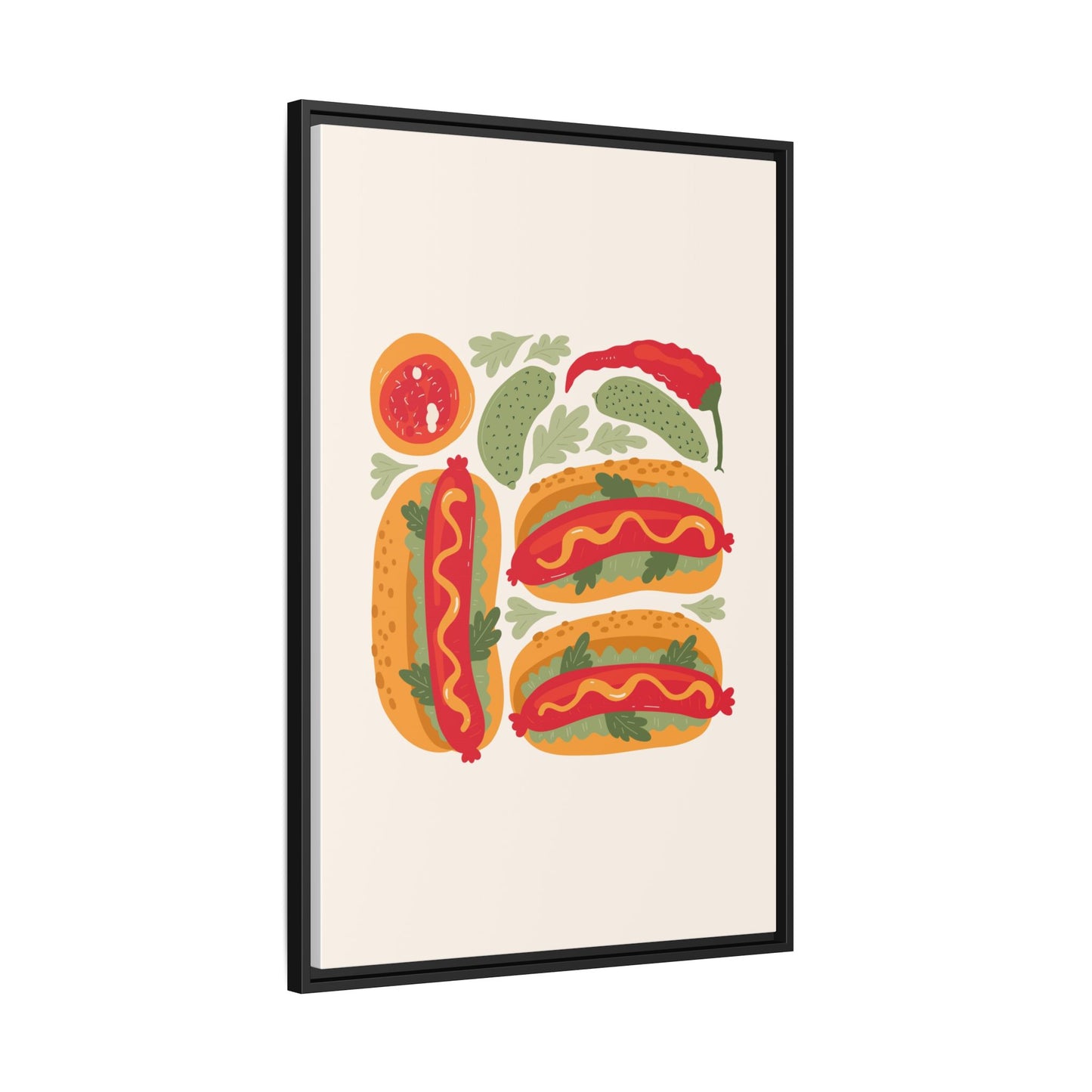 Kitchen Decor - Hot Dogs Wall Art