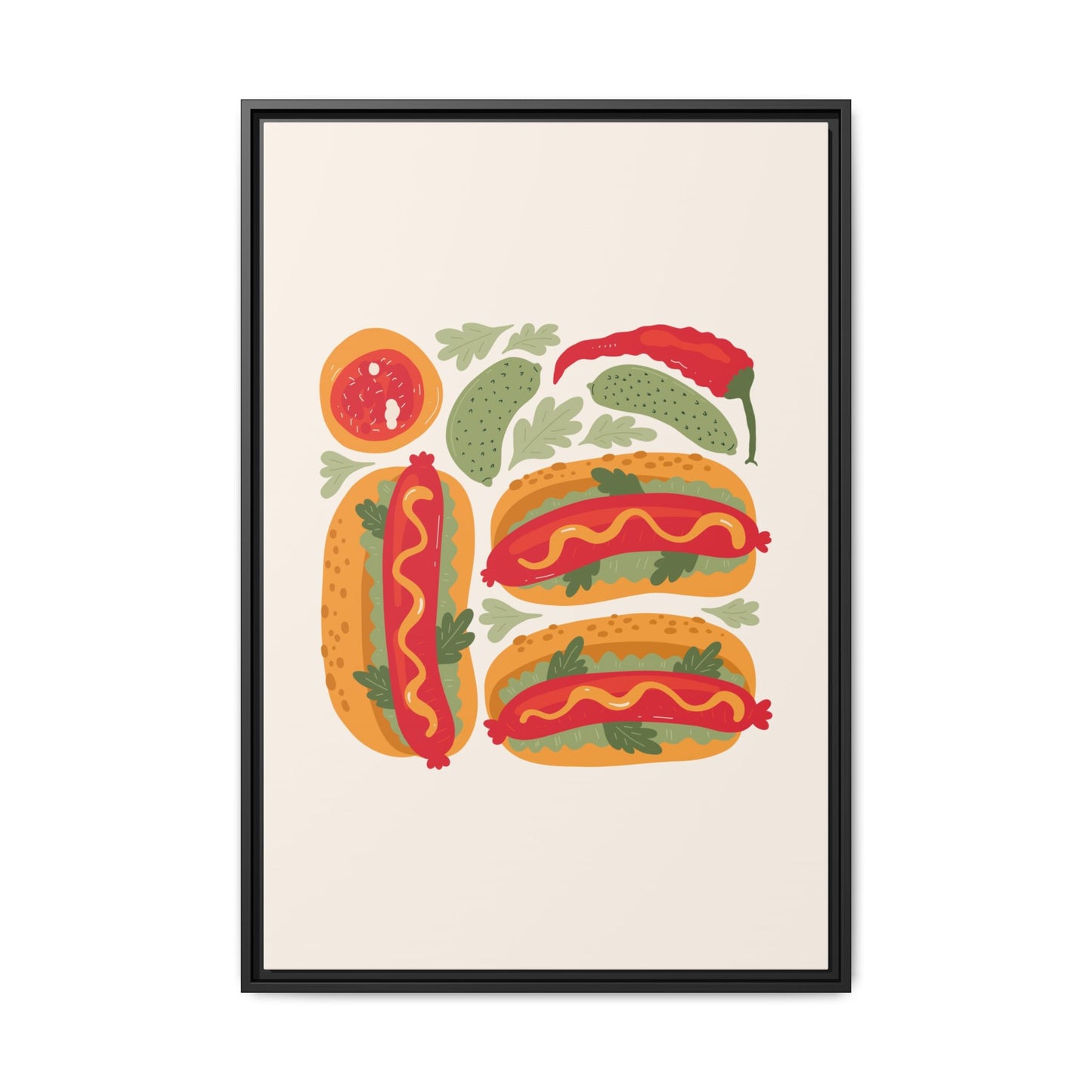 Kitchen Decor - Hot Dogs Wall Art