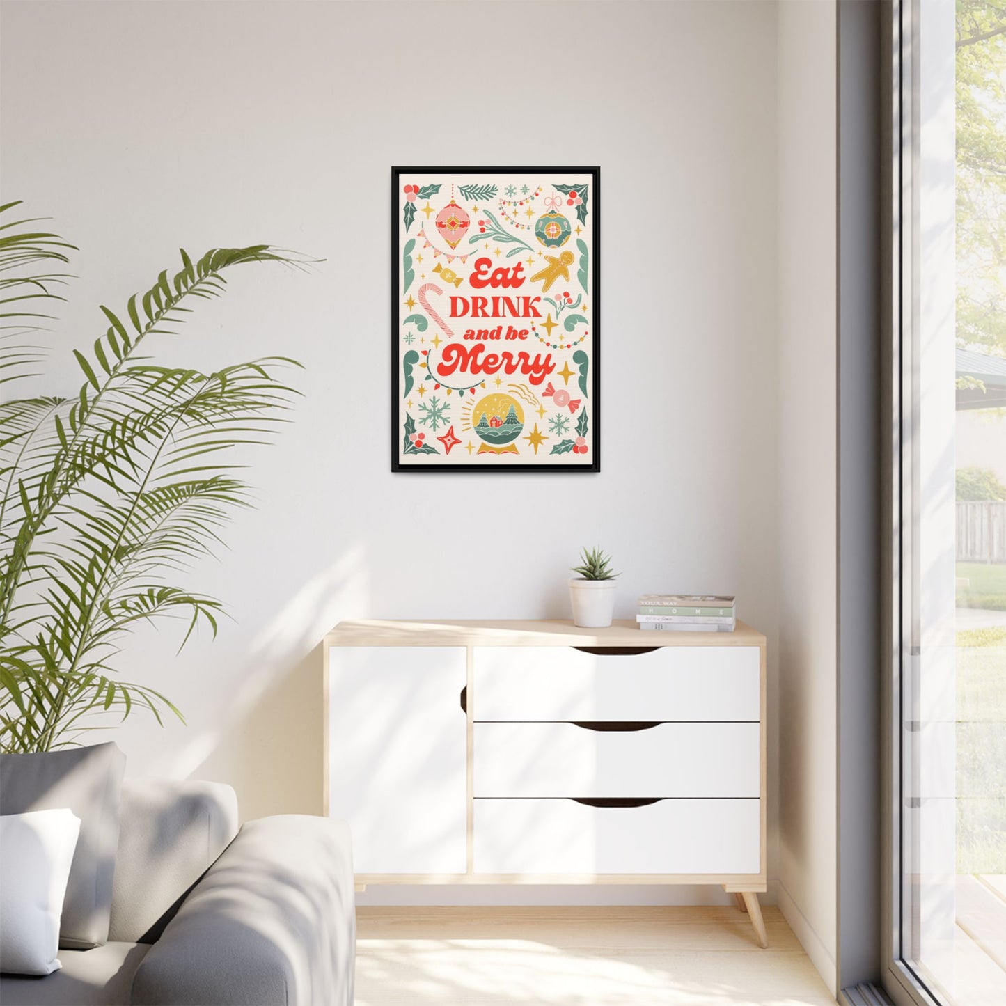 Bar and Kitchen Decor - Eat Drink and Be Merry Wall Art